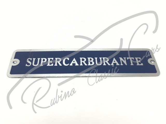 Targhetta tappo benzina